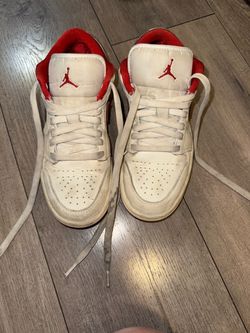 White and red Air Jordan sneakers Size 6 1/2