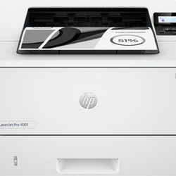 HP LaserJet Pro 4001dw Laser Printer Black And White Mobile Print Up to 80 000