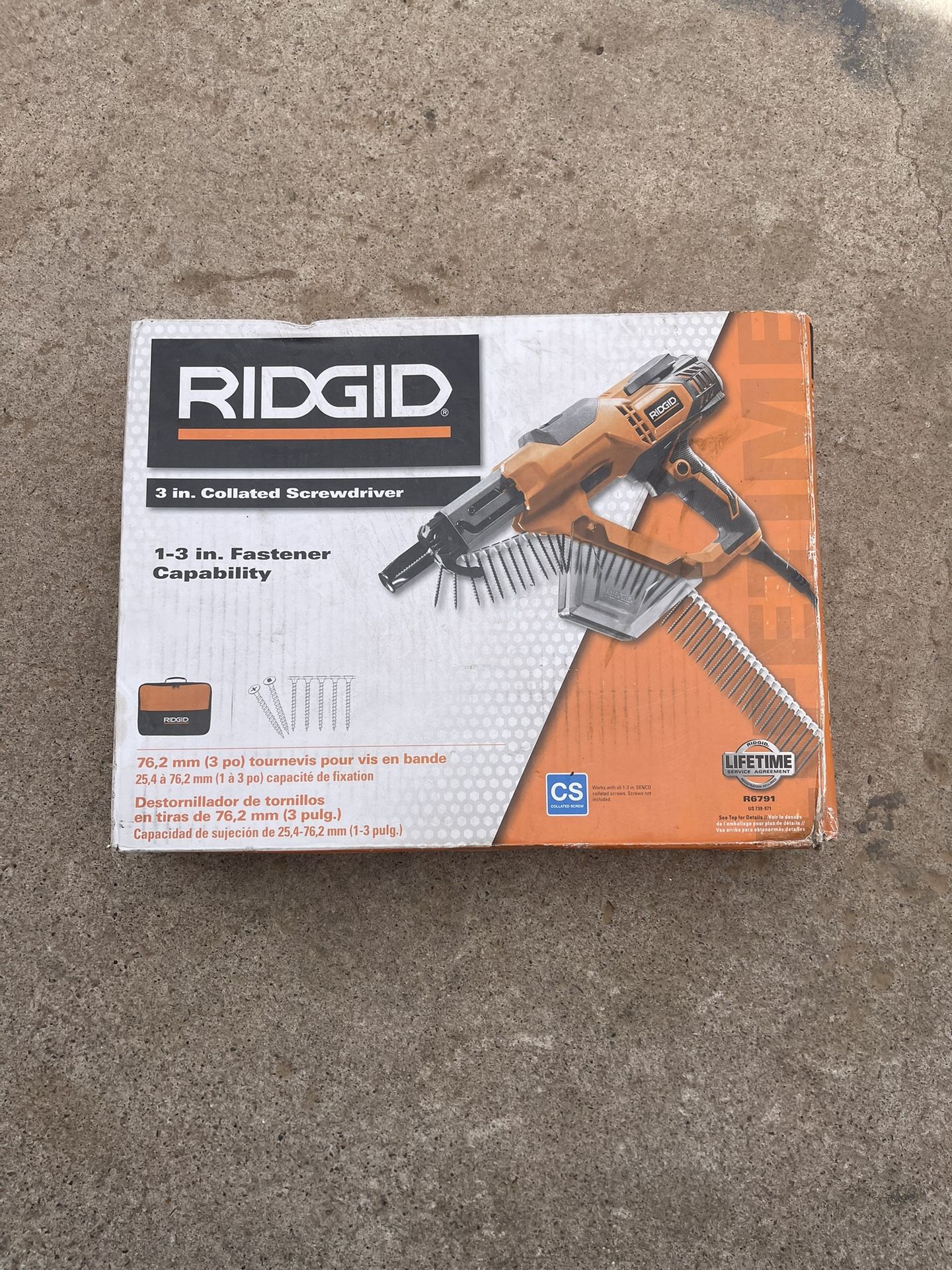 RIDGID 3 in. Drywall and Deck Collated Screwdriver herramienta Construction Tools