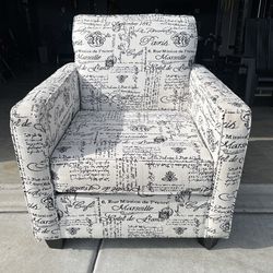 Chair Accent French Paris print chair