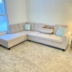 Beautiful Brand New Sectional and ottoman