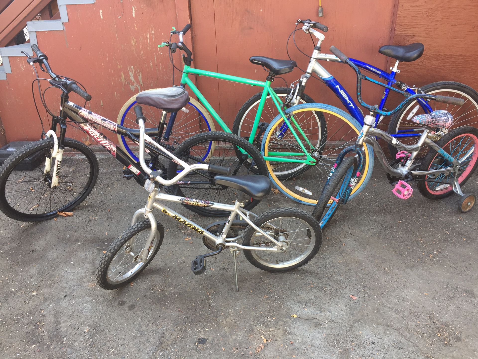 5 bikes