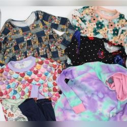 7pc Girls 5 Handmade Bundle – Cute Prints, Tops & Leggings