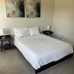 Queen Bedroom Set – Bedgear S3 + USB Nightstands – $650