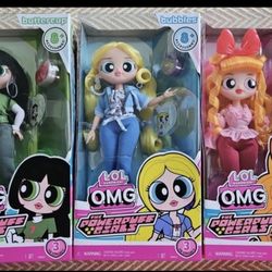 NEW IN HAND SET LOL SURPRISE OMG POWERPUFF GIRLS DOLL BUBBLES BLOSSOM BUTTERCUP