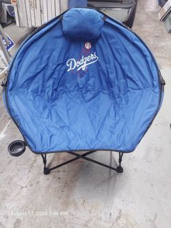 LA Dodgers Folding Round Camp Chair