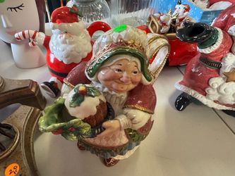 Mrs. Claus Ceramic Cookie Jar Fitz and Floyd