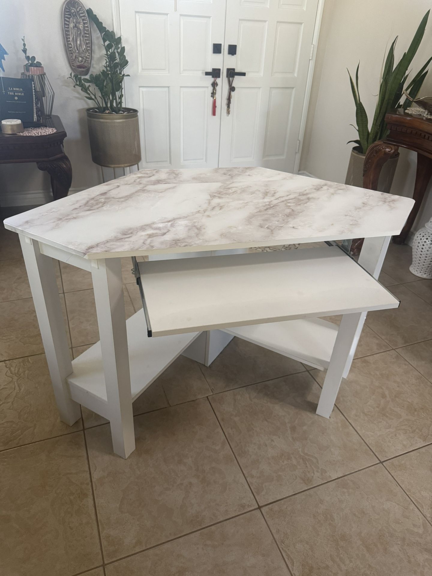 White Corner Desk