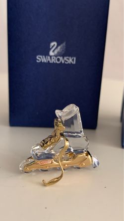 Swarovski gold plated skate