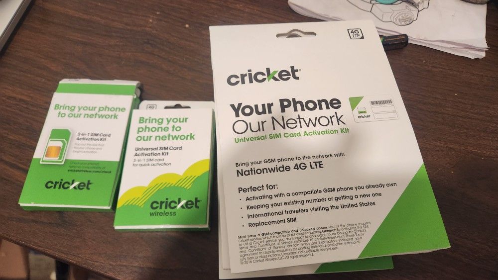 Cricket Wireless Universal SIM Card kits