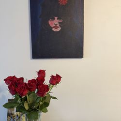 Vintage 1960s Pop Art Abstract Female Portrait – Laurel Randall – Original 16x20