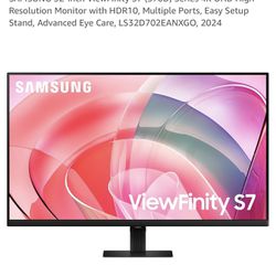 SAMSUNG 32-Inch ViewFinity S7 (S70D) Series 4K UHD High Resolution Monitor with HDR10, Multiple Ports, Easy Setup Stand, Advanced Eye Care, LS32D702EA