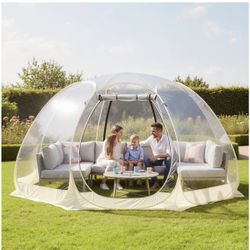Pop Up Bubble Tent, 12 x 12 FT Instant Igloo Tent Suitable for 8-10 People, Screen House for Patios, Cold