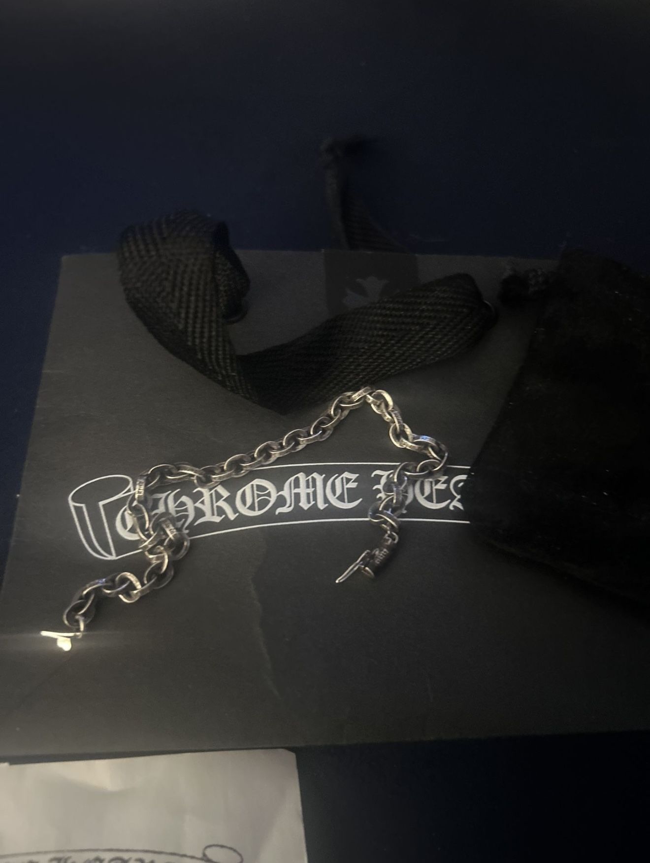 chrome hearts paper chain bracelet