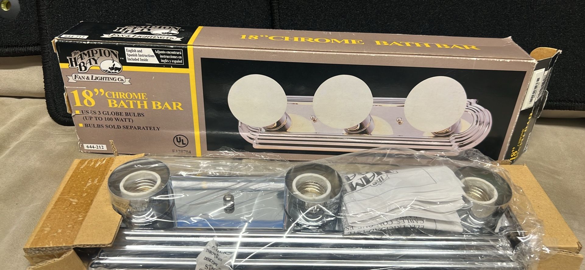 18” Chrome Bath Bar New In The Box