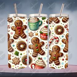 Gingerbread Treats Holiday Christmas Tumbler 20oz