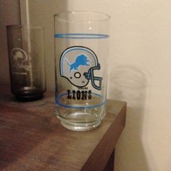 1980s Lions Glass 