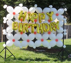 Gold Happy Birthday Balloons