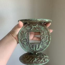 Vintage Decor Bookend Candle Holder Asian 