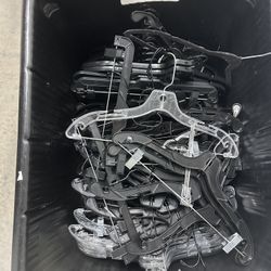 3 Bins Of Hangers 