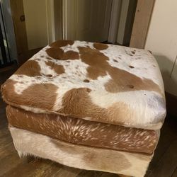 Real Cowhide Ottoman