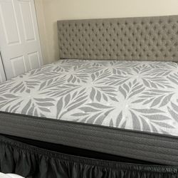 King Bed frame + Mattress 
