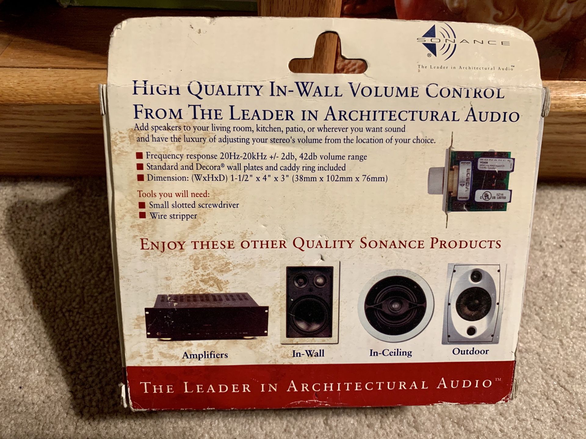 SONANCE 60 watt IN-WALL STEREO VOLUME CONTROL