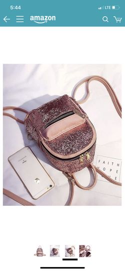 Pink glitter backpack