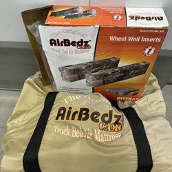 Airbedz Truck Bed Air Mattress Cano W/ Wheel Well Inserts