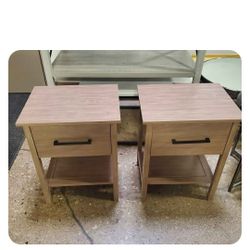 Set Of Two light Brown   Nightstands (New In A Box)