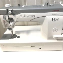 Janome HD9 with Walking Foot and Free Motion Quilting  Accessories and Extension Table