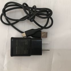 Original Samsung Fast Charger With USB-C Cable, Galaxy S23 S22 S21 Black, Dual Voltage Out