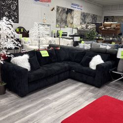 Mega Black Sectional 