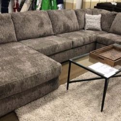 🦋Showroom,Fast Delivery, Finance,Web🦋Chocolate  Brown 3pc Sectional Sofa w/ Chaise Couch Comfortable 