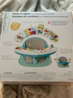 Brand New Infantino 3-in-1 Discovery Seat & Booster (Music & Lights)