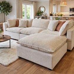 New Bellamia Collections Luna modular sectional  & ottoman