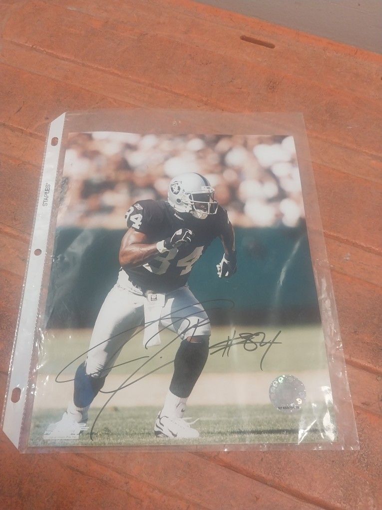 Oakland Raiders Wr Autograph Authentic