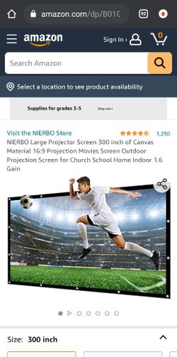 Projection Screen For Showing Outdoor Movies