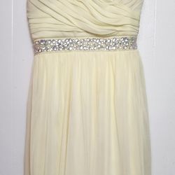 Girls Pastel Yellow Formal Dress/Gown Size 16