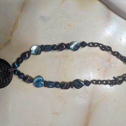 Blue Beaded Necklace 