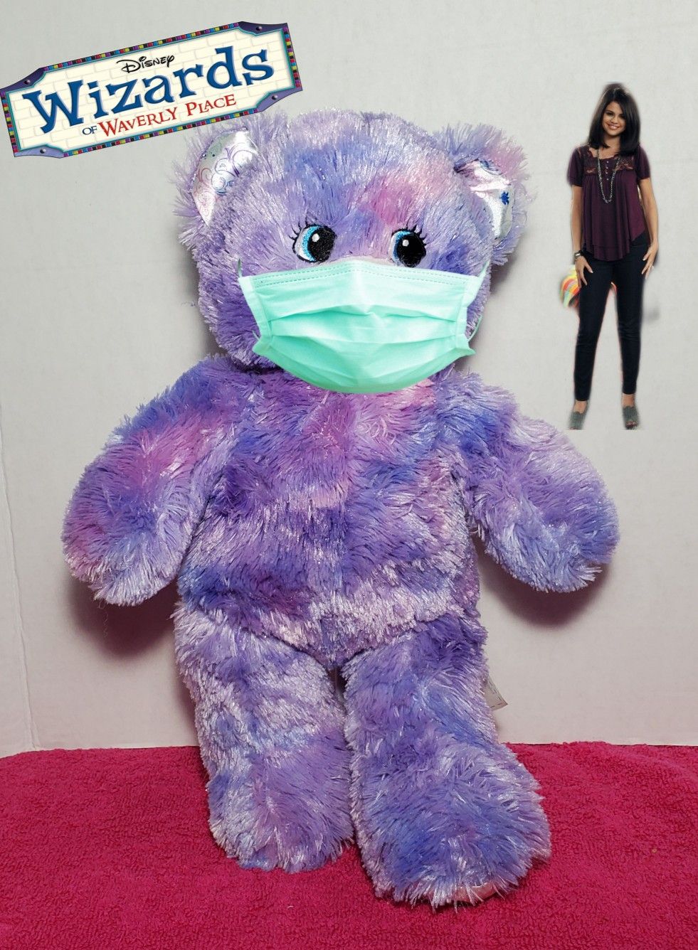 Build a Bear Wizards of Waverly Place Disney Purple Teddy BAB Plush Selena Gomez
