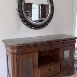 Sideboard And Mirror 