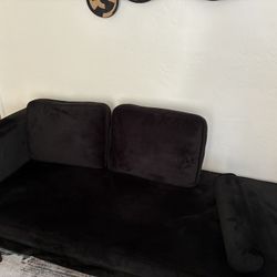 Black Velvet Couch
