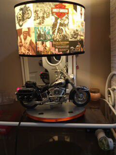 Vintage Harley Davidson lamp