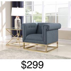 sofa or couch Chic Home Design palmira accent club chair Blue. NEW IN BOX. free delivery & assembly
