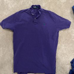 Polo Ralph Lauren Short Sleeve Large Purple Men’s  Shirt 