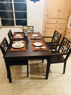 West Elm Dark Espresso extendable Dining Set
