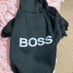 Dog Hoodie “boss” Size L 