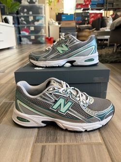 Women's New Balance 740 Shoes - Silver Metallic New Spruce - Size 8