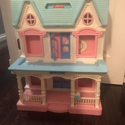 VTG Fisher Price Loving Family Dream Dollhouse Folding Doll House